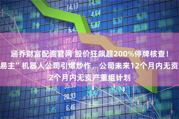 涵乔财富配资官网 股价狂飙超200%停牌核查！胜通能源“易主”机器人公司引爆炒作，公司未来12个月内无资产重组计划